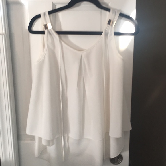 ya Tops - YA Off white sleeveless shirt small